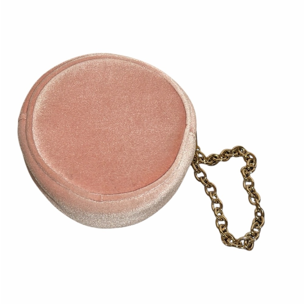 Miu Miu Blush Pink Velvet Bag Gold Chain Wristlet - Picture 4 of 8